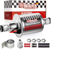 Bravex 2.5-4 Psi Electric Fuel Pump Universal Inline 12V Low-Pressure For Car