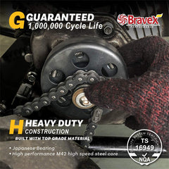 Bravex Centrifugal Clutch Go Kart Clutch 3/4" Bore 10 Tooth For Kart Mini Bike