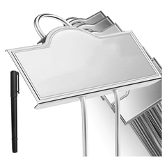 Paquete de 25 etiquetas metálicas para plantas plateadas