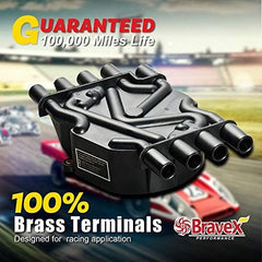 Bravex Ignition Distributor Cap and Rotor Kit Brass Terminals 5.0L 5.7L
