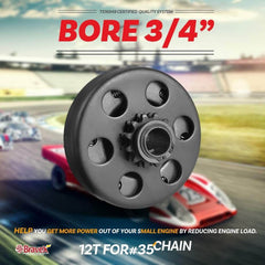 Bravex Centrifugal Clutch Go Kart Clutch 12 Tooth Mini Bike