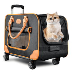 Cat Carrier Pet Carriers for Catit Small Dogs Up To 38 lbs With Wheels