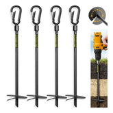 4Pcs Ground Anchors 1000lbs Earth Anchors 18inch for Tents Canopies Sheds