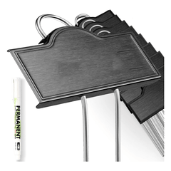 Etiquetas de metal para plantas, paquete de 25, color negro