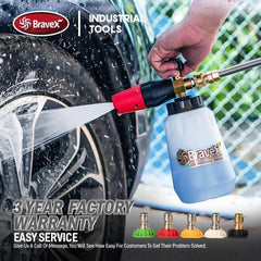 Bravex Foam Cannon Foam Gun Car Wash Home Cleaning for Pressure Washer 1 Liter