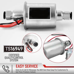 5-9 Psi Inline Electric Fuel Pump 12V Universal Low Pressure For Gas Diesel