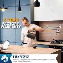 Pot Filler Faucet Wall Mount Kitchen Pot Filler Commercial Silver