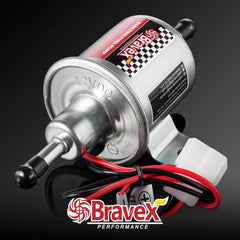 Bravex 2.5-4 Psi Electric Fuel Pump Universal Inline 12V Low-Pressure For Car