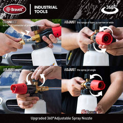 Bravex Foam Cannon Foam Gun Car Wash Home Cleaning for Pressure Washer 1 Liter