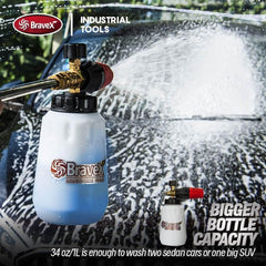 Bravex Foam Cannon Foam Gun Car Wash Home Cleaning for Pressure Washer 1 Liter