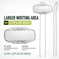 Metal Plant Labels for Garden 25 Pack DIY Plant Markers Waterproof Silver