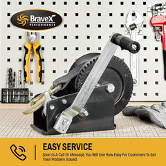 Cabrestante de remolque de barco de 3500 libras con correa de 33 pies