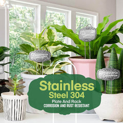 Metal Plant Labels for Garden 25 Pack DIY Plant Markers Waterproof Black