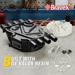 Bravex Ignition Distributor Cap and Rotor Kit Brass Terminals 5.0L 5.7L