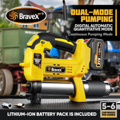 Bravex Electric Grease Gun 12,000 Psi Battery Power Grease Gun
