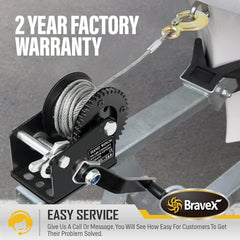 Cabrestante de remolque de barco portátil de 800 lb/362 kg