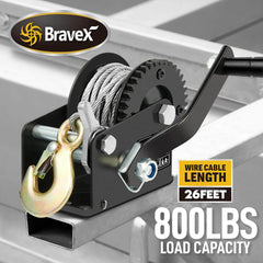 Cabrestante de remolque de barco portátil de 800 lb/362 kg