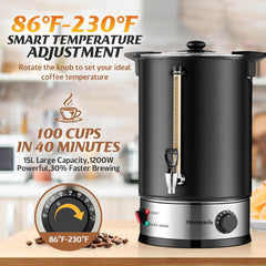 Coffee Urn 100 Cup Coffee Maker Commercial Coffee Urn 15L