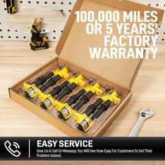 Bravex Ignition Coil 8Pack for F150 Ford Lincoln Mercury Yellow