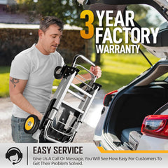 Convertible Hand Truck Dolly 3-in-1 Folding Hand Truck 440 lbs for Shopping