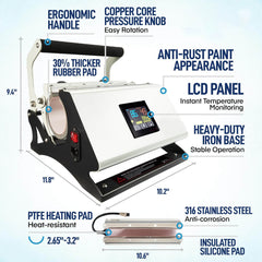 Mug Press Tumbler Heat Press Sublimation Machine for 11 OZ-15 OZ Mug White