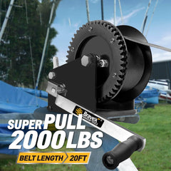 Bravex Boat Trailer Winch 2000lbs Portable Hand ATV Winches