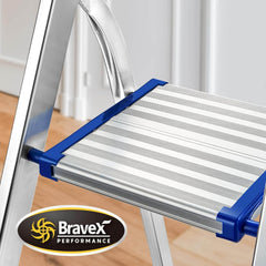 Bravex Ladders Steps 3 Portable Step Ladder Aluminum Folding 440lb