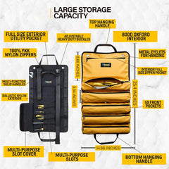 Organizador de bolsas con ruedas para herramientas Tejido balístico 1200D