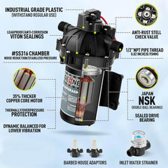 70Psi Water Pump in RV 12v Water Pump Motorhome 7Gpm Fresh Water