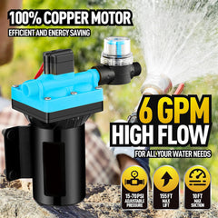 Bomba de agua para vehículos recreativos 12 CC 5,2 GPM