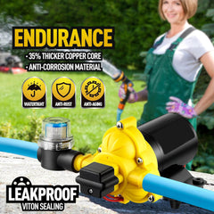 4.5Gpm Water Pump for Camper 45Psi 12v Waterpump RV Pump for Garden