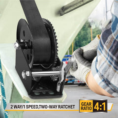 Bravex Boat Trailer Winch 2000lbs Portable Hand ATV Winches