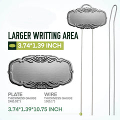 Metal Plant Labels for Garden 25 Pack DIY Plant Markers Waterproof Black