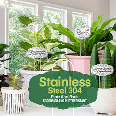 Metal Plant Labels for Garden 25 Pack DIY Plant Markers Waterproof Silver