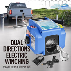 Bravex Electric Winch 6000 lbs Boat Trailer Winch Portable Winches