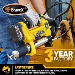 Bravex Electric Grease Gun 12,000 Psi Battery Power Grease Gun