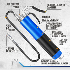 Grease Guns with 27inch Grease Gun Hose Pistol Grip Grease Gun 14 OZ