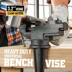 3.2inch Bench Vise Tabletop Vice Clamping Vice Woodworkers Vise for DIY