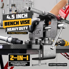 Bench Vise 4.5inch Tools Vice Table Vice Clamping Woodworkers Vise