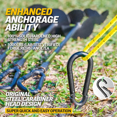 4Pcs Ground Anchors 1000lbs Earth Anchors 18inch for Tents Canopies Sheds