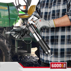 Bravex Grease Guns with 18inch Hose Pistol Grip Grease Gun 6000 PSI