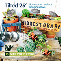 Metal Plant Labels for Garden 25 Pack DIY Plant Markers Waterproof Black
