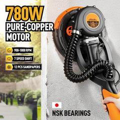 Electric Power Sander Floor Sander for Sheetrock Drywall Sander with Vacuum