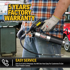 Bravex Grease Guns with 18inch Hose Pneumatic Grease Gun 6000 PSI
