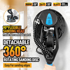 Drywall Sander with Vacuum Electric Sander Floor Sander 500-1800Rpm