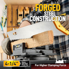 Prensa de taladro con tornillo de banco de 4,25"