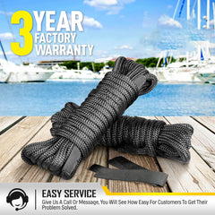 Dock Lines Boat Rope Anchoring Rope Marine Rope 2 Pack