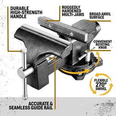 6Inch Bench Vises Tools Vice for Workbench Table Vise for Woodworking DIY Job