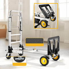 Convertible Hand Truck Dolly 3-in-1 Folding Hand Truck 440 lbs for Shopping