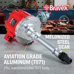 Bravex Ignition Distributor Red Cap Performance Hei 9000Rpm